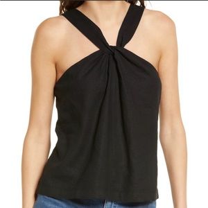 Madewell linen blend halter tank top